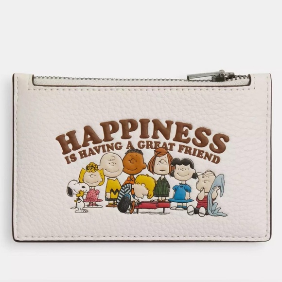 New Coach X Peanuts Zip Card Case CBM79 - Picture 1 of 4